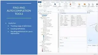 How to Use the Find and Auto Completion Tools in COMSOL®