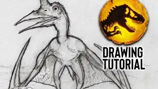 How to Draw Quetzalcoatlus from Jurassic World Dominion.