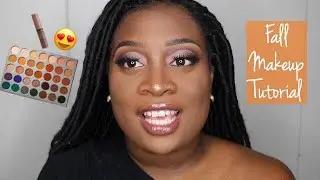 FALL INSPIRED MAKEUP TUTORIAL: Neutral Matte Smokey Eye + Glossy Lips Makeup!