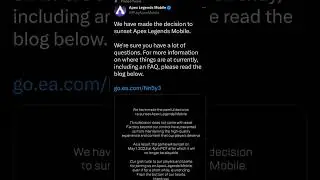 Apex Legends Mobile Is Shutting Down! It's Done!