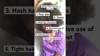 Things that stop hair growth #naturalhair #4chair #afrohair #twistout #hairoil #twistout