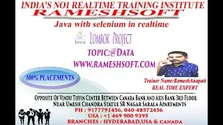 RAMESHSOFT||LOMBOK DATA ANNOTATION||HOW TO USE DATA ANNOTATION IN LOMBOK
