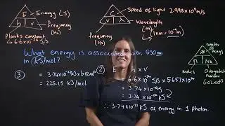How to convert wavelength to kJ/mol