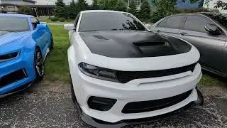 Corvette roast marshmallow with exhaust flames Car meet 1