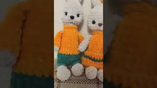 Зайчик крючком 30см. #crochet #amigurumi #вязание #knitting #doll #амигуруми#