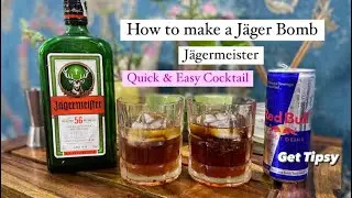 How to make a Jäger Bomb 🥃 | Jägermeister | Quick & Easy Cocktail | Get Tipsy
