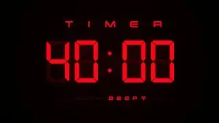 40 Min Digital Countdown Timer with Simple Beeps ⭕️
