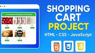 Build Shopping Cart Page in HTML CSS JavaScript | Add to Cart Project in Hindi | with source code