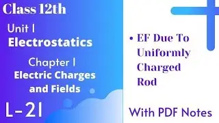 || Electrostatics || Electric field intensity due to uniformly charged rod || Beta classes ||