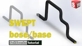 Solidworks Tutorial | Swept boss/base design | 3d Modeling Tutorial of a swept feature