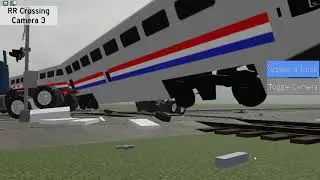 Overheight Roblox Semi Trucks And Box Trucks Crash To The Train