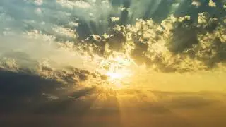 Sunrays and Clouds Time Lapse - No copyright