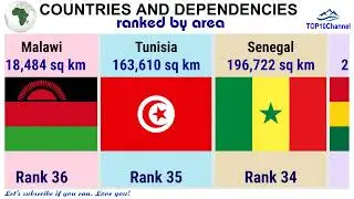Ranking AFRICAN countries by AREA| TOP 10 Channel