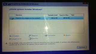 No se puede crear una partición nueva ni encontrar una que ya exista