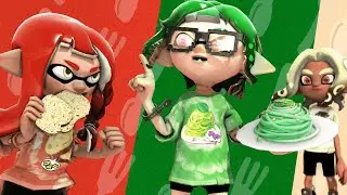 [スプラトゥーン アニメ] パン vs パスタ (vsごはん)
