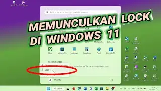 Cara Memunculkan Lock Option di Start Menu Laptop Wndows 11
