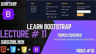 Bootstrap 5 Responsive Footer Design | Step-by-Step Guide