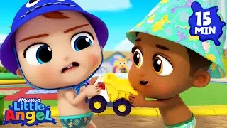 Beach Day at School | Little Angel Color Songs & Nursery Rhymes | Learn Colors & Shapes