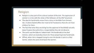 Cultural Context in The  Handmaid’s Tale