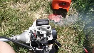 Adjusting the carburetor and ignition coil of the Patriot 555 petrol trimmer