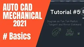 How to use TanTan Radius,Tangent and Mirror Command in Auto Cad Mechanical 2021? #autocad #nx #creo