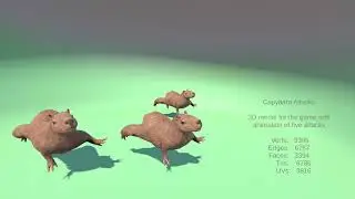 Capybara 3dmodel for the game