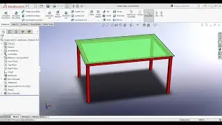 SolidWorks Tutorial - How to Make Simple table by solidworks weldments tool