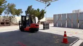 Forklift basic training for new driver - التمارين الاساسية لسائق الرافعة الشوكية المستجد