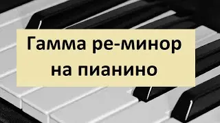 Гамма ре минор на пианино