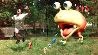 [Pikmin Live Action] Bulborb attacked me in the real world!?
