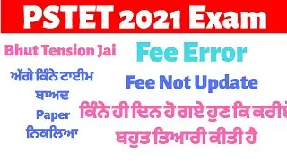 PSTET Fee Paid But Till Not Update Form Rejected • All Information Regarding PSTET Fee All Issues