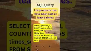 SQL Scenario Interview Question 