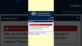 IMMI ACCOUNT ERROR 