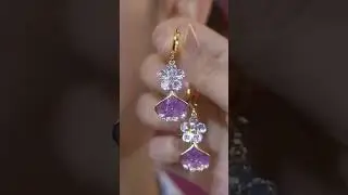 Her Lab Jewelry To Purple ginkgo earrings😍#jewellery #earrings #jewellerydesign
