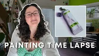 Green Paint Tube Time Lapse | Alla Prima | No Talking | Relaxing Music