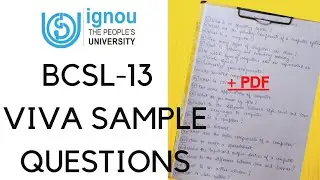 BCSL-13 sample viva question || ignou || BCA