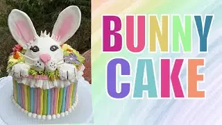 Amazing and Magical Easter Bunny Cake. How to Make Fun Frosting Art. Chocolate cake.