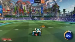 High scoring last second shot to win the game! (Rocket League 4v4 Chaos)