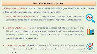How to Define a Research Problem and Problem Statement?