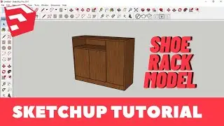 SHOE RACK MODEL IN SKETCHUP