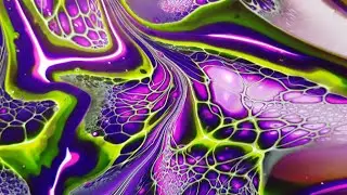 Stretching Blooms on a larger scale! - Acrylic Pouring - Fluid Art