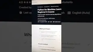 Python for Machine Learning: The Complete Beginner's Course - Udemy Free Course