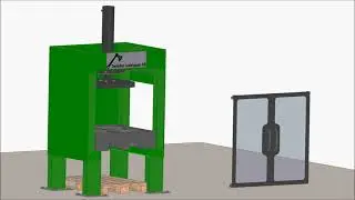 Superkløyver 2000, an animation of a wood splitter