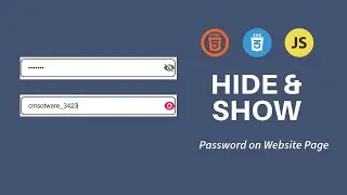 How To Hide And Show Password On Website Using HTML, CSS & JavaScript | Password Toggle