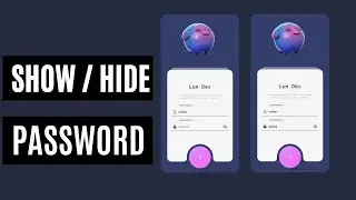 Show hide password form login in HTML CSS and Javascript