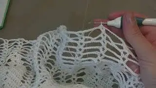 Простая скатерть крючком для начинающих. Часть 11.