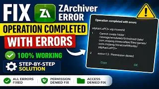 Stuck on ZArchiver Permission Denied? Watch This! | Fix ZArchiver Permission Denied Error