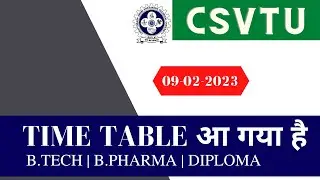 😨PAPER इतना जल्दी ? FOR B.TECH| DIPLOMA |B.PHARMA | | CSVTU