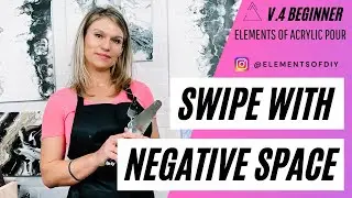 Acrylic pouring swipe technique with negative space | How to create large layered Cells!