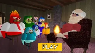 INSIDE OUT2 FAMILY CAUGHT GRUMPY GRANDPA  SLEEPING? SCARY OBBY Full Gameplay #roblox